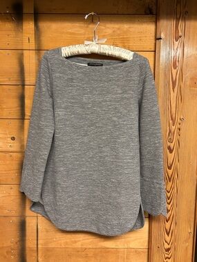 Banana Republic Gray Boatneck Pullover Sweater